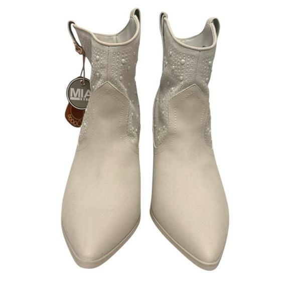 Mia Pearl western booties cream ivory size 7.5 new no box - Picture 3 of 6